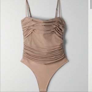Aritzia Babaton Luxor Bodysuit Clay size 00
